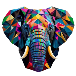 Colorful elephant – Vibrant Splendor: