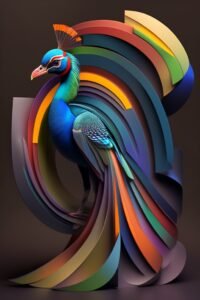 Colorful peacock – Majestic Plumage